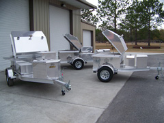 Three more barbecue grill trailers