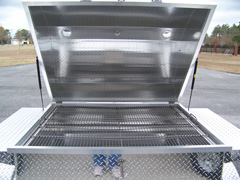 Barbecue Trailer grill with stainless cooking grate