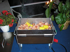 Low Country Boil in the Table Top Seafood Steamer