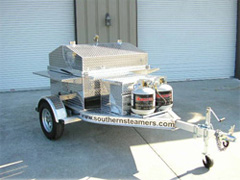 Upgrade barbecue trailer with storage box 